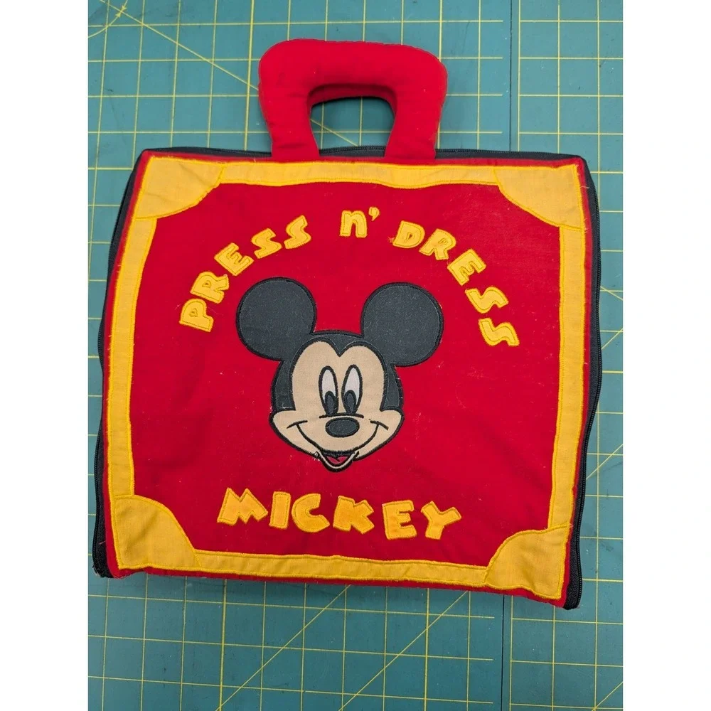 Pockets of Learning Children's Press N' Dress Mickey Zip Book Double Handles Red